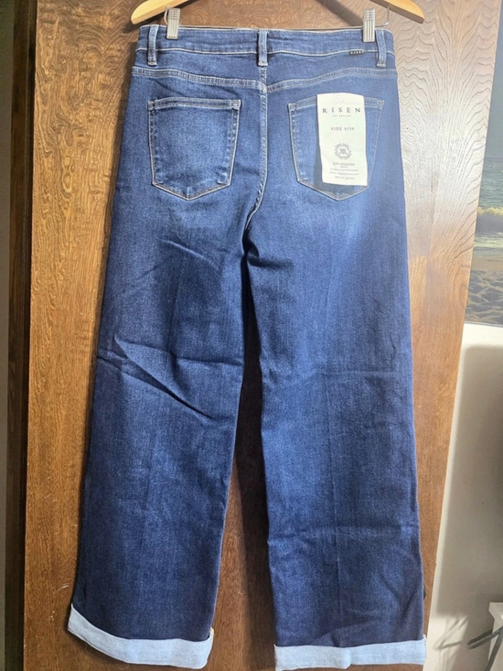 Risen Jeans Risen Tummy Control High Rise Wide Cuffed Jeans Tummy Control High - Picture 2 of 3